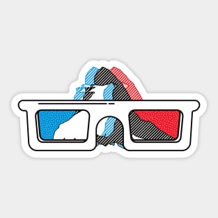 Retro 3D Mountain Sticker